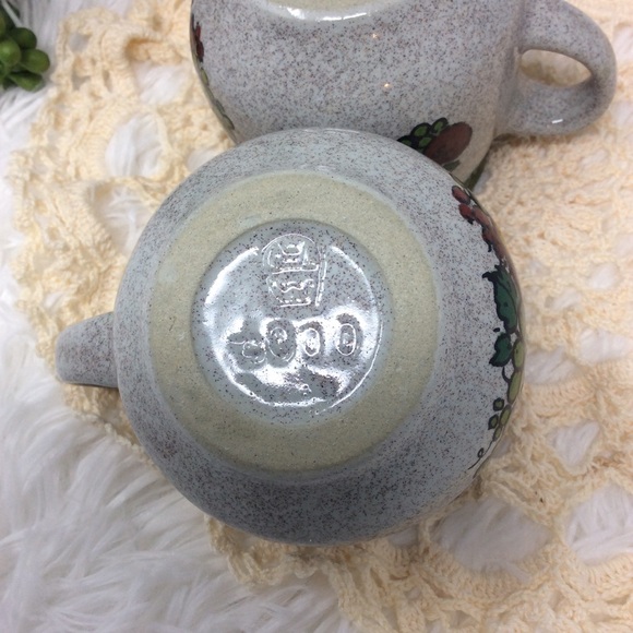 VINTAGE 70’s Glazed Pottery Mug Set - Picture 8 of 12